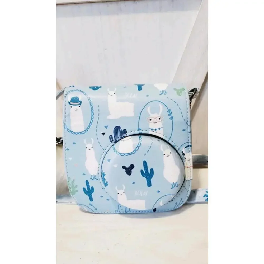 Fujifilm Instax Mini 9 Instant Film Pink Camera White Blue Llama Carrying Case